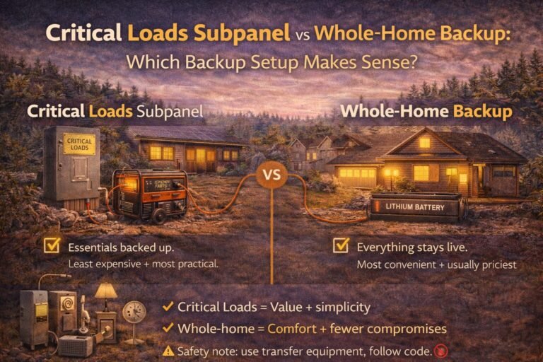 Critical Loads Subpanel vs Whole-Home Backup: Which Backup Setup Makes Sense?